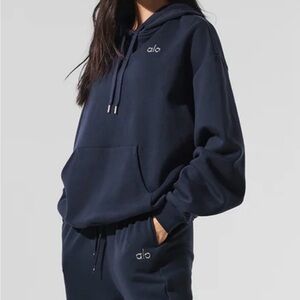 ALO Yoga Women's Dark Blue Hoodie